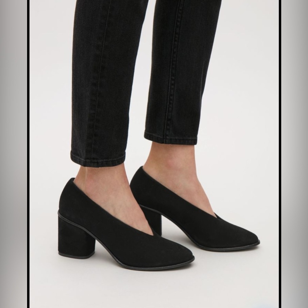 COS Black Block Heel Pumps